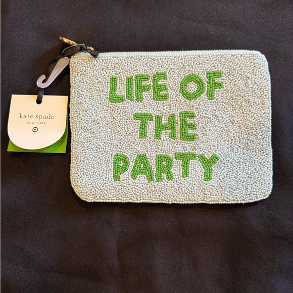 Kate Spade x Target Beaded Clutch - White and Green - Picture 1 of 5